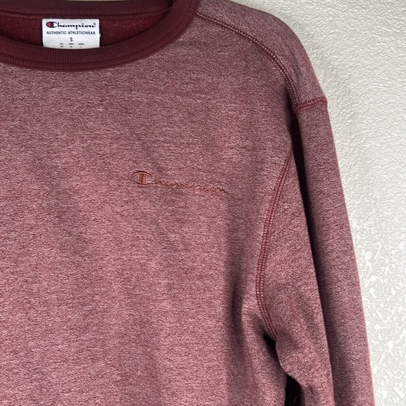 Champion Burgundy Super Soft Crewneck Classic Sweatshirt Size Small - Picture 2 of 6